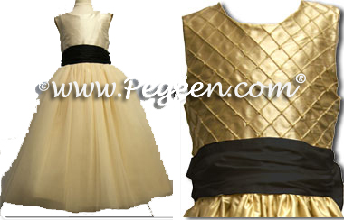black and gold girls dress