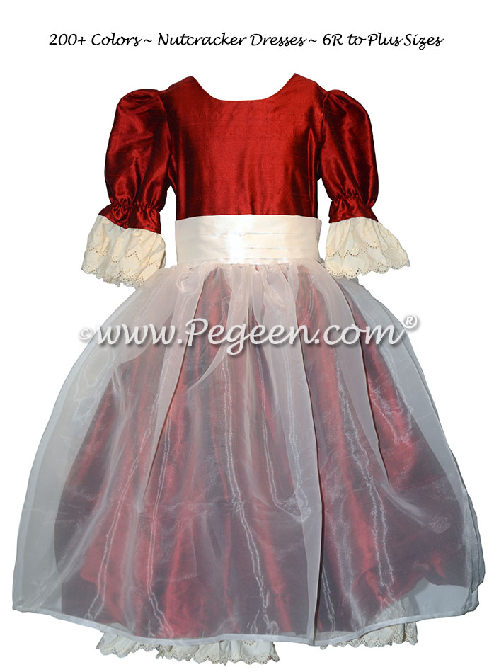 Claret Red Nutcracker Dress with Adjustable Back