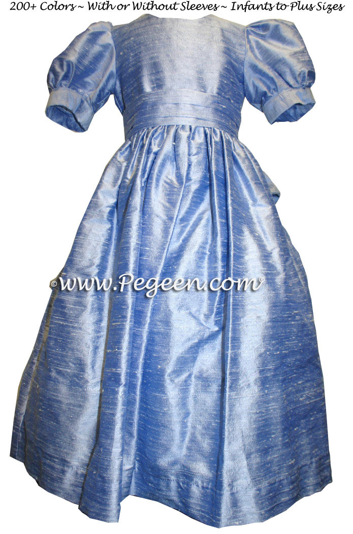 denim blue flower girl dresses to match ann taylor
