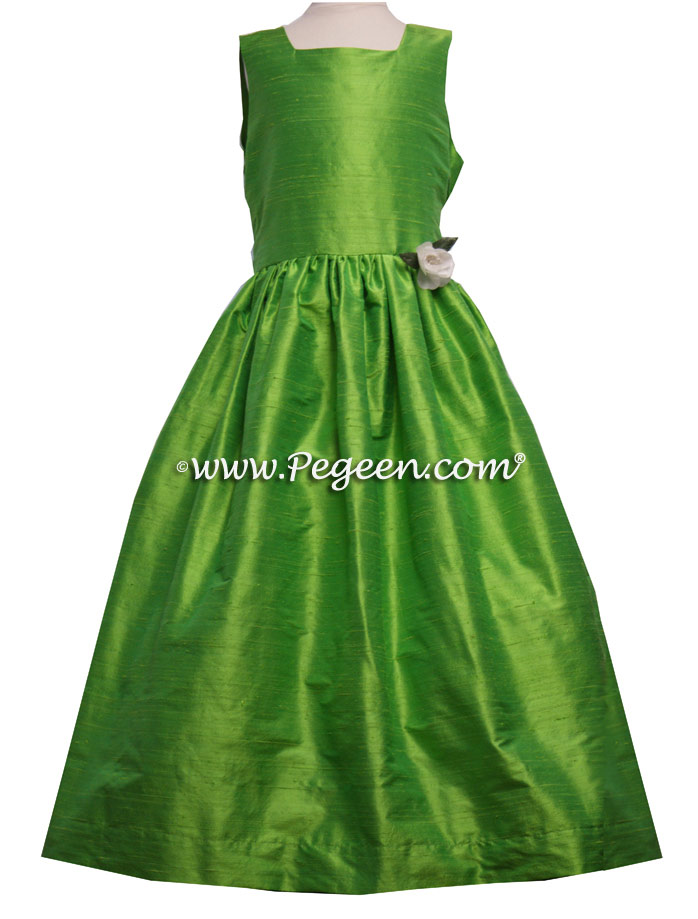 Keylime green flower girl dresses