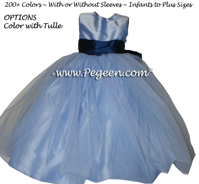 Wisteria (light blueish purple) Silk Flower Girl Dresses Style 356