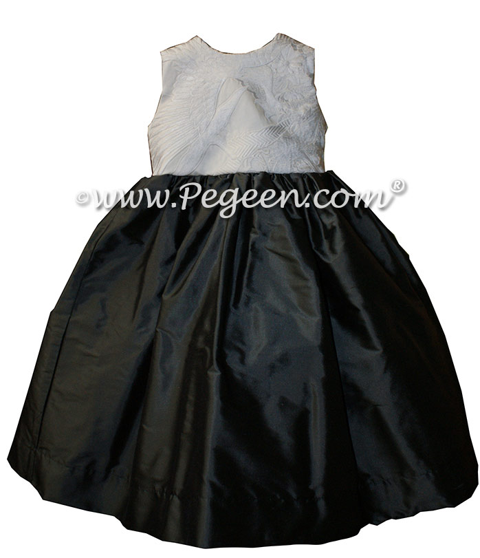 Pewter Gray Silk Flower Girl Dresses With Customers Special Chinese Marriage Robe