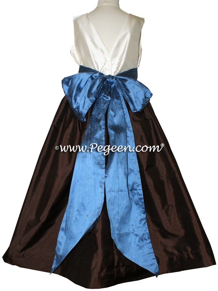 semi-sweet chocolate brown and flower girl dresses