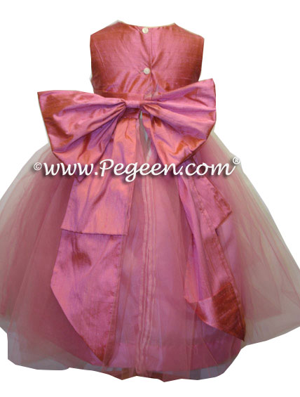WATERMELON PINK FLOWER GIRL DRESSES