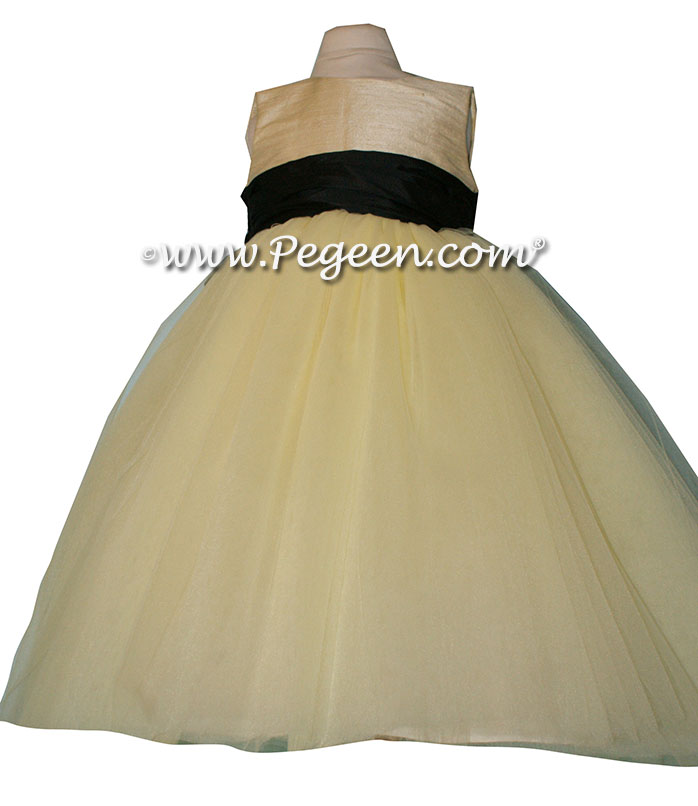 Baby Chick silk ballerina style Flower Girl Dresses with layers and layers of tulle