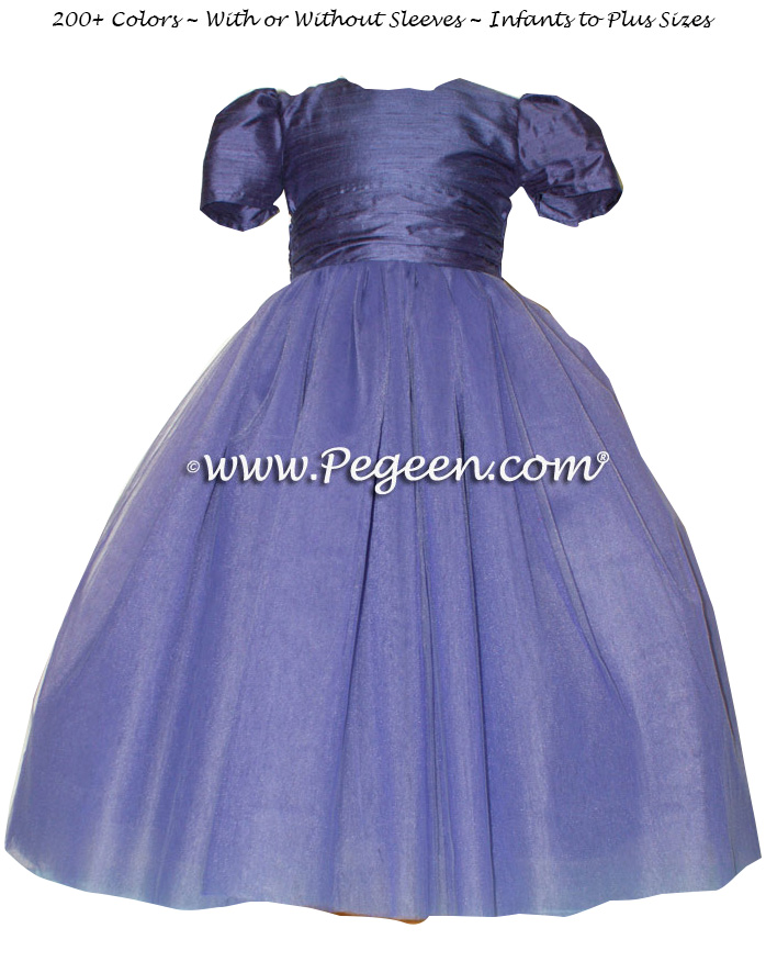 Pegeen's EUROLILAC and petal pink Tulle FLOWER GIRL DRESSES with 10 layers of tulle