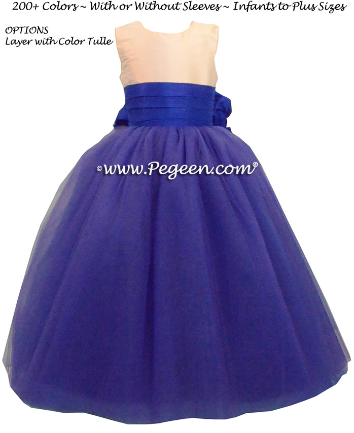 sapphire blue flower girl dresses