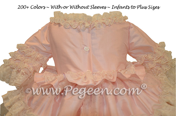 Ruffles, Glitter Tulle Flower Girl Dress Style 405 | Pegeen