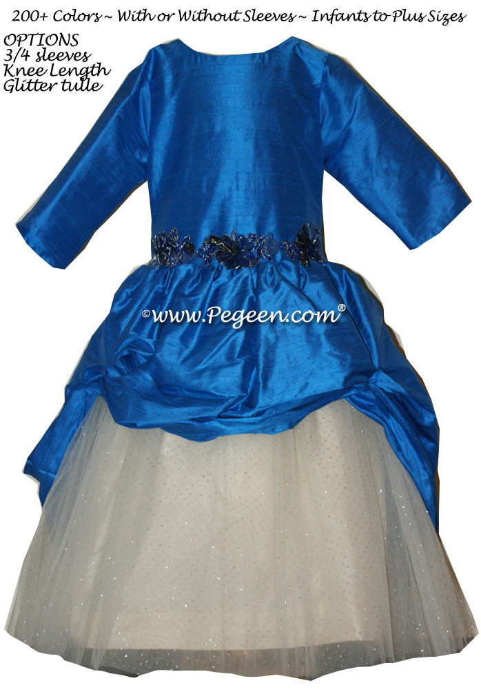 Malibu Blue Custom Tulle Bat Mitzvah Dress Style 603