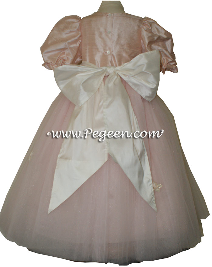 Ballet Pink silk dress for a Nutcracker Performance Style 702 by Pegeen