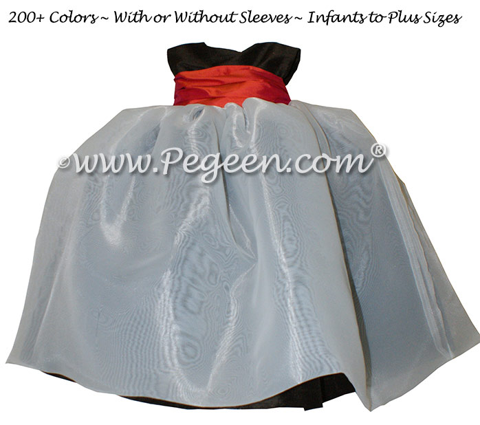 Black, Fire organza Infant Flower Girl Dresses Style 802 | Pegeen