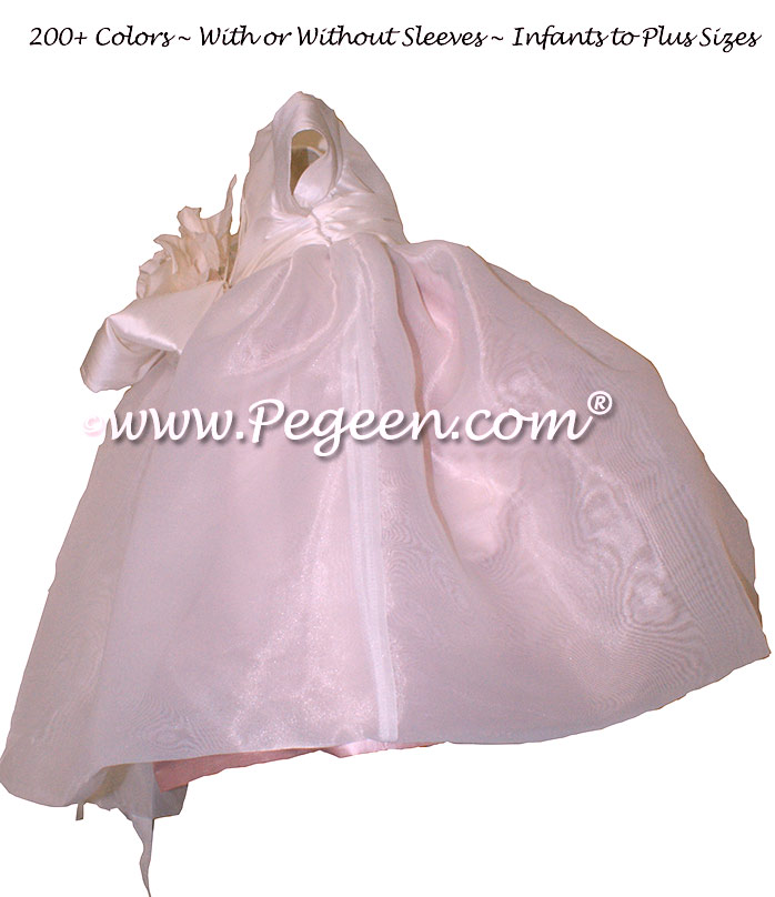 Petal Pink and New Ivory Infant Flower Girl Dresses Style 802
