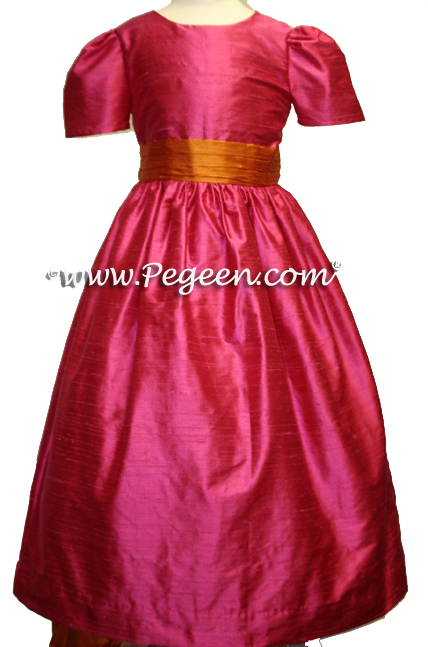raspberry CUSTOM FLOWER GIRL DRESSES