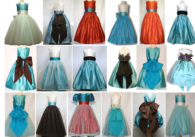 flower girl dresses turquoise color