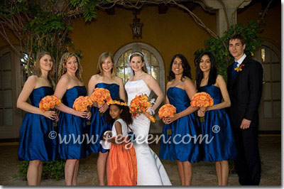 Orange and Blue Wedding