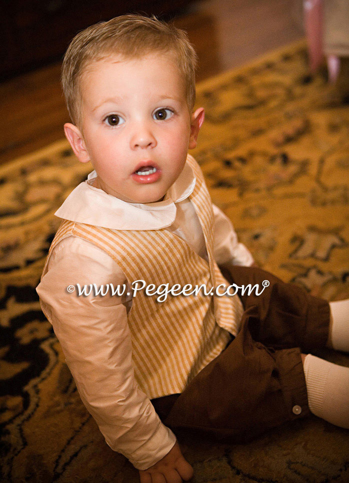 Toddler Flower Girl Dress with Infant Ring Bearer Suit