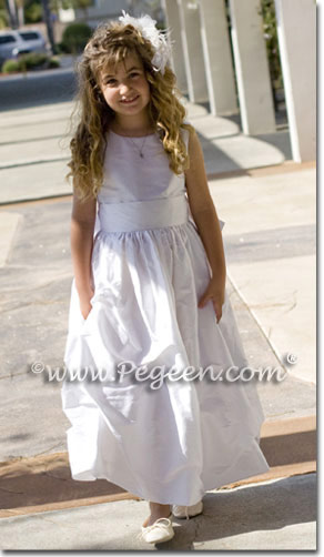Pegeen Style 383 antique white silk communion dresses