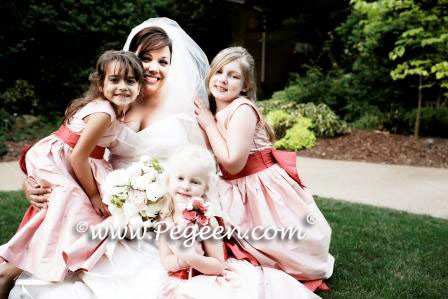 Lotus pink and spice matching Siri Inc. Flower Girl Dresses