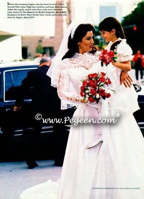 Silk & lace style 397 flower girl dress in Modern Bride Magazine