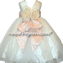 Ballet Pink Silk flower girl dresses