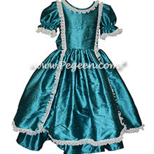 Blue Spruce Silk Victorian Style Clara Party Nutcracker Scene Dress