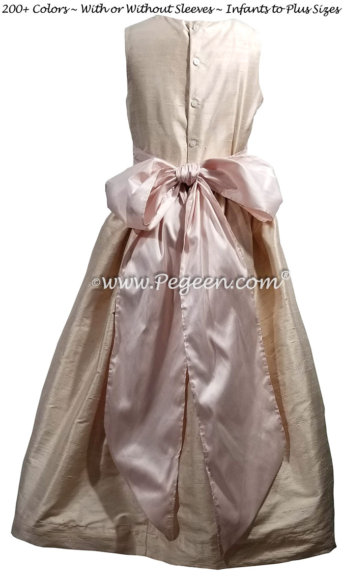 Ballet and Petal Pink flower girl dress Style 398