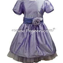 Lilac and Periwinkle flower girl dress with tulle