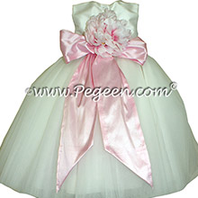 Bubblegum Pink Silk infant flower girl dresses