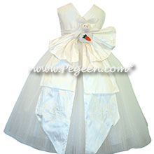 Easter Dress with bunnies - white tulle flower girl dresses