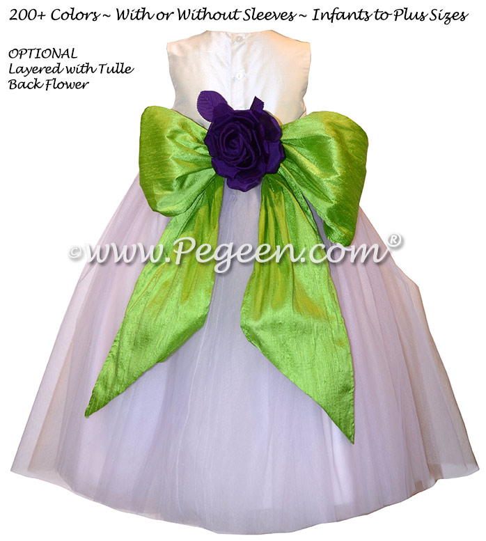 Light Lavender Tulle Infant Flower Girl Dress with layers and layers of tulle