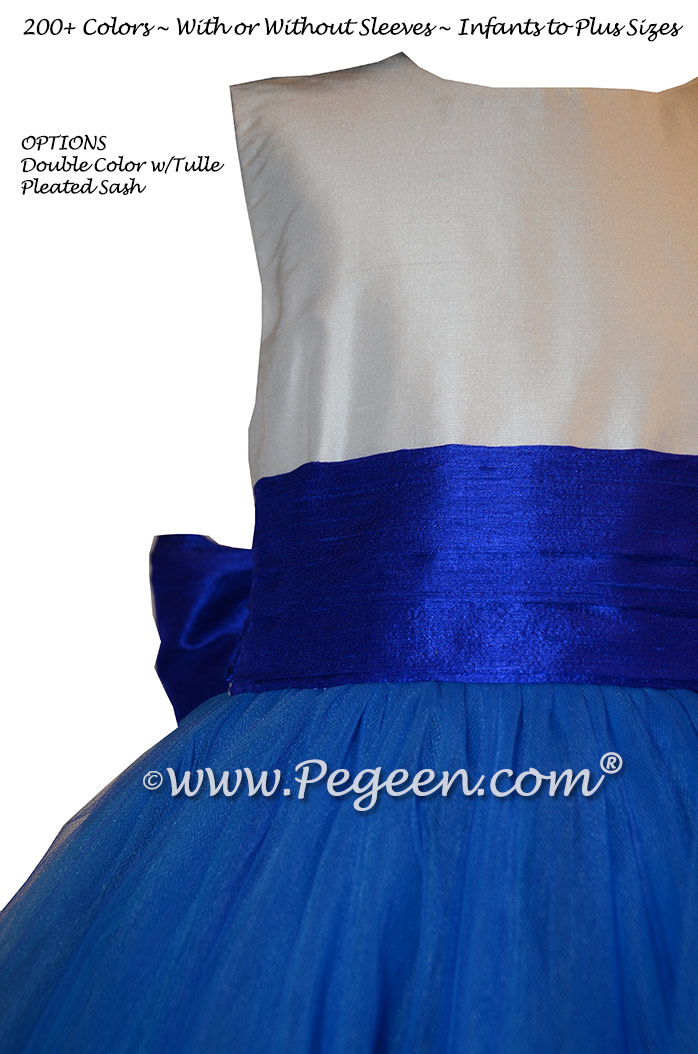 Sapphire blue silk Degas ballerina Style 356