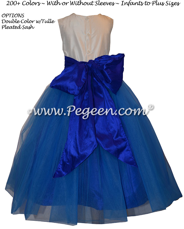 Sapphire blue silk Degas ballerina Style 356
