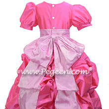Shocking Pink and Rose Pink Flower Girl Dresses with Cinderella Sash