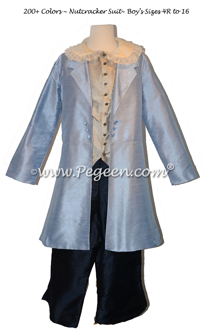 Boy’s Ring Bearer or Nutcracker Suit Style 598 with Long Top Coat