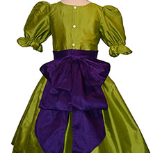 Grass Green and Royal Purple Custom Silk Nutcracker Costume or Dress | Pegeen