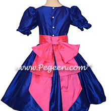 Sapphire Blue and Shock Pink Custom Silk Nutcracker Costume or Dress