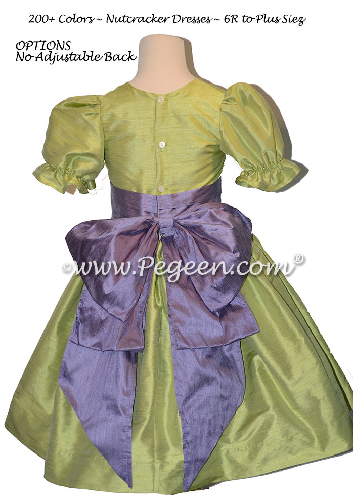 Apple Green and Periwinkle nutcracker, Clara or Christmas Holiday Flower Girl Dresses