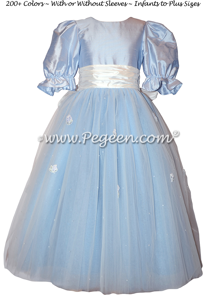 Cloud Blue Sugar Plum Fairy Flower Girl Dress - Style 702