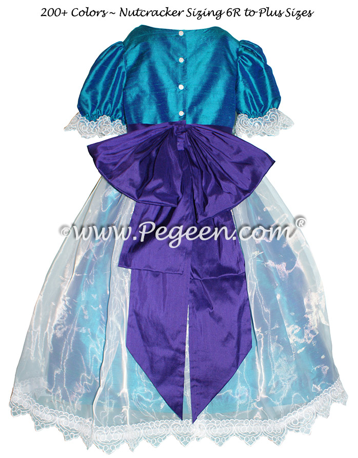 Purple and Peacock Blue Nutcracker Party Scene Dress Style 703 by Pegeen