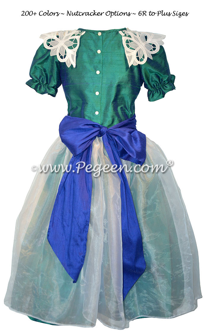 Custom Holiday Green and Sapphire Blue Nutcracker Dresses Style 718