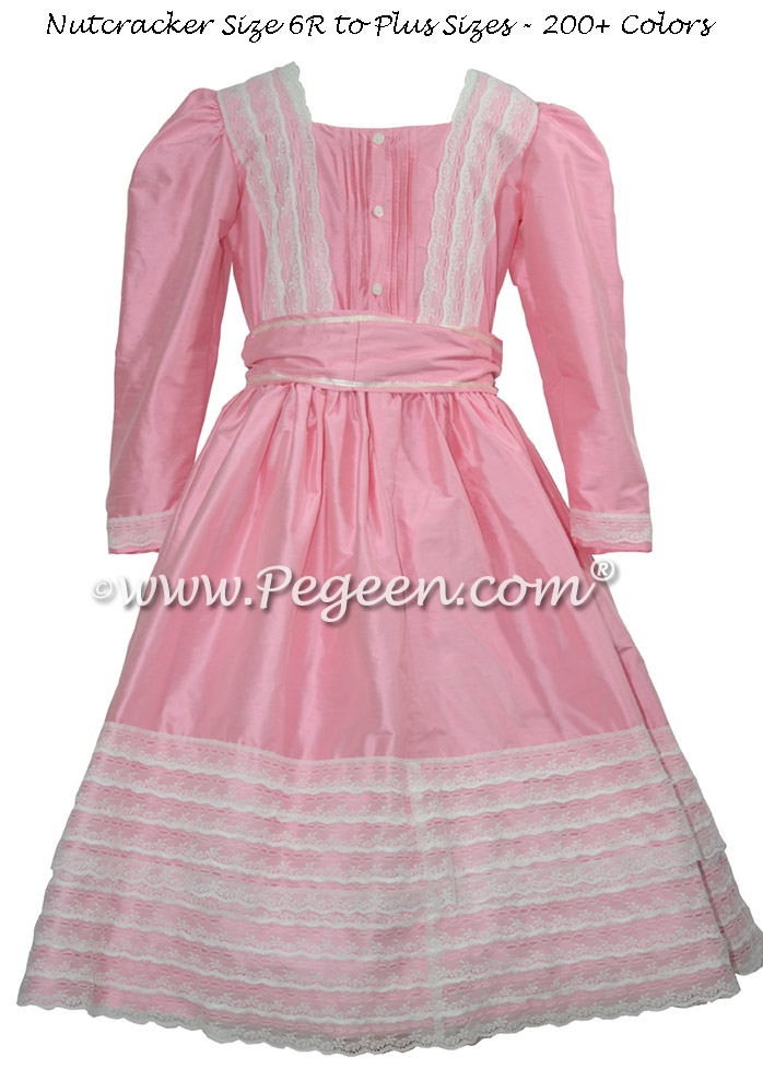 Gumdrop Pink and Lace Clara Nutcracker Party Scene Dress by Pegeen