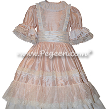 Nutcracker - Holiday Dress Style 723 CLARA MULTI RUFFLE DRESS in Ivory and Pink