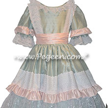 Nutcracker Party Scene Dress in Green and Pink Style 723