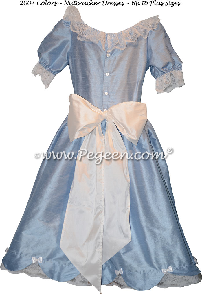 Denim Blue and Ivory Nutcracker Dress Style 724