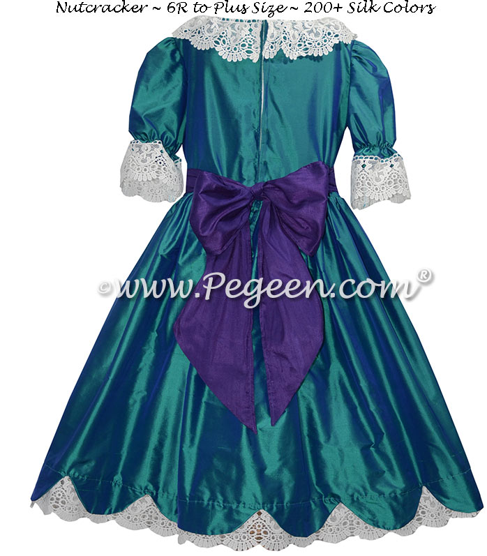 Holiday Green and Royal Purple Nutcracker Dress Style 724