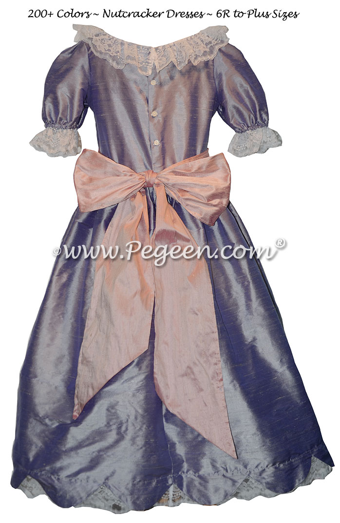 Victorian Lilac and Mauve Silk Nutcracker Dress for Clara and the Party Scene Style 724
