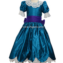 Mosaic Teal and Royal Purple Silk Nutcracker Silk Costume