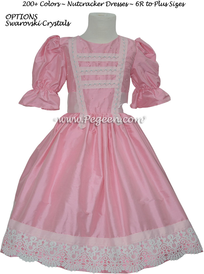 Bubble Gum Silk & Lace Nutcracker Dress Style 728