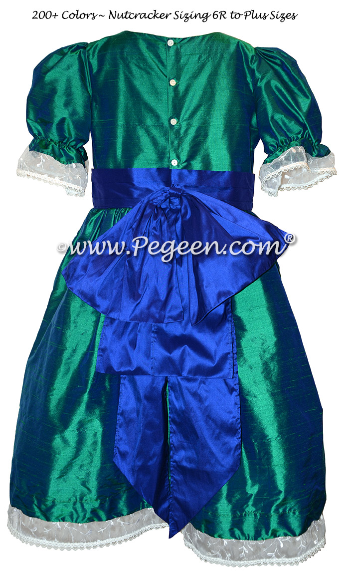 Custom Holiday Green and Sapphire Blue Nutcracker Dresses Style 745