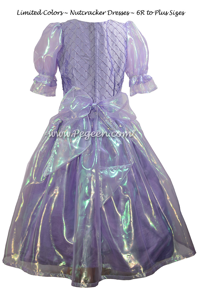 750 Lilac Pin Tuck Silk Nutcracker Dress for Clara in the party scene
